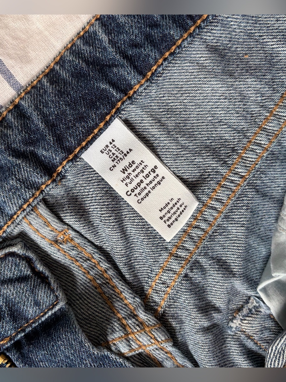 H&M wide leg dark wash jeans